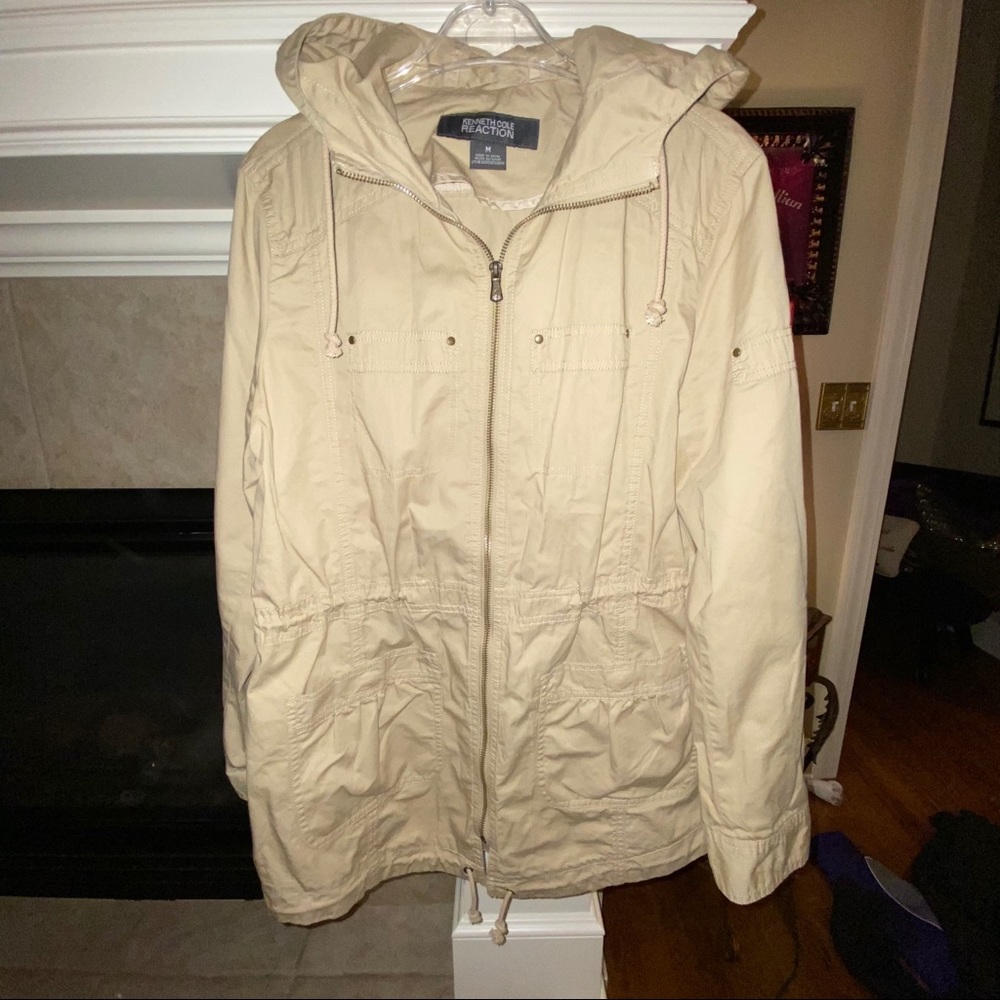 NWOT Kenneth Cole Reaction khaki lined jacket M